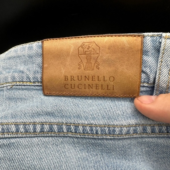 Brunello Cucinelli Light Blue Tapered Denim - Picture 2 of 10